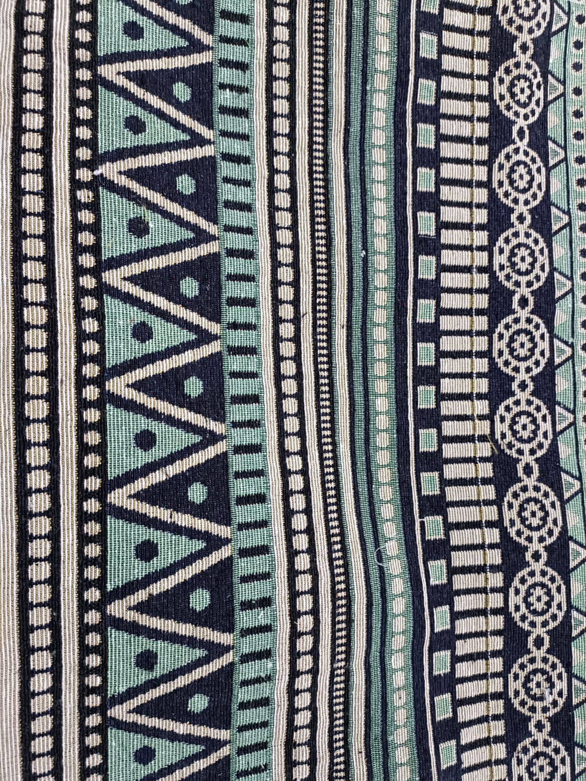 Poly cotton jacquard fabric in multicolor ANPCT735