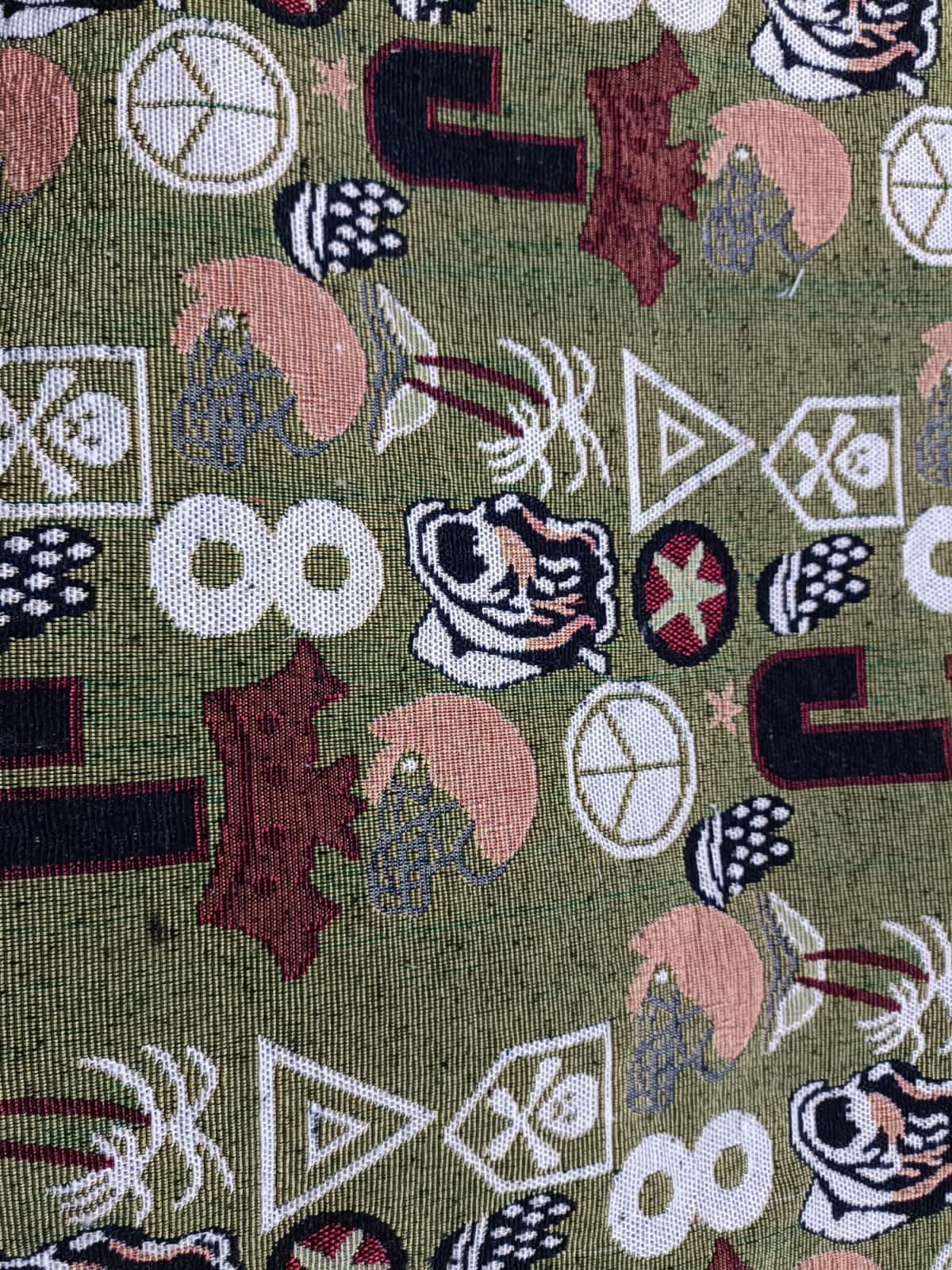 Poly cotton jacquard fabric in multicolor ANPCT737