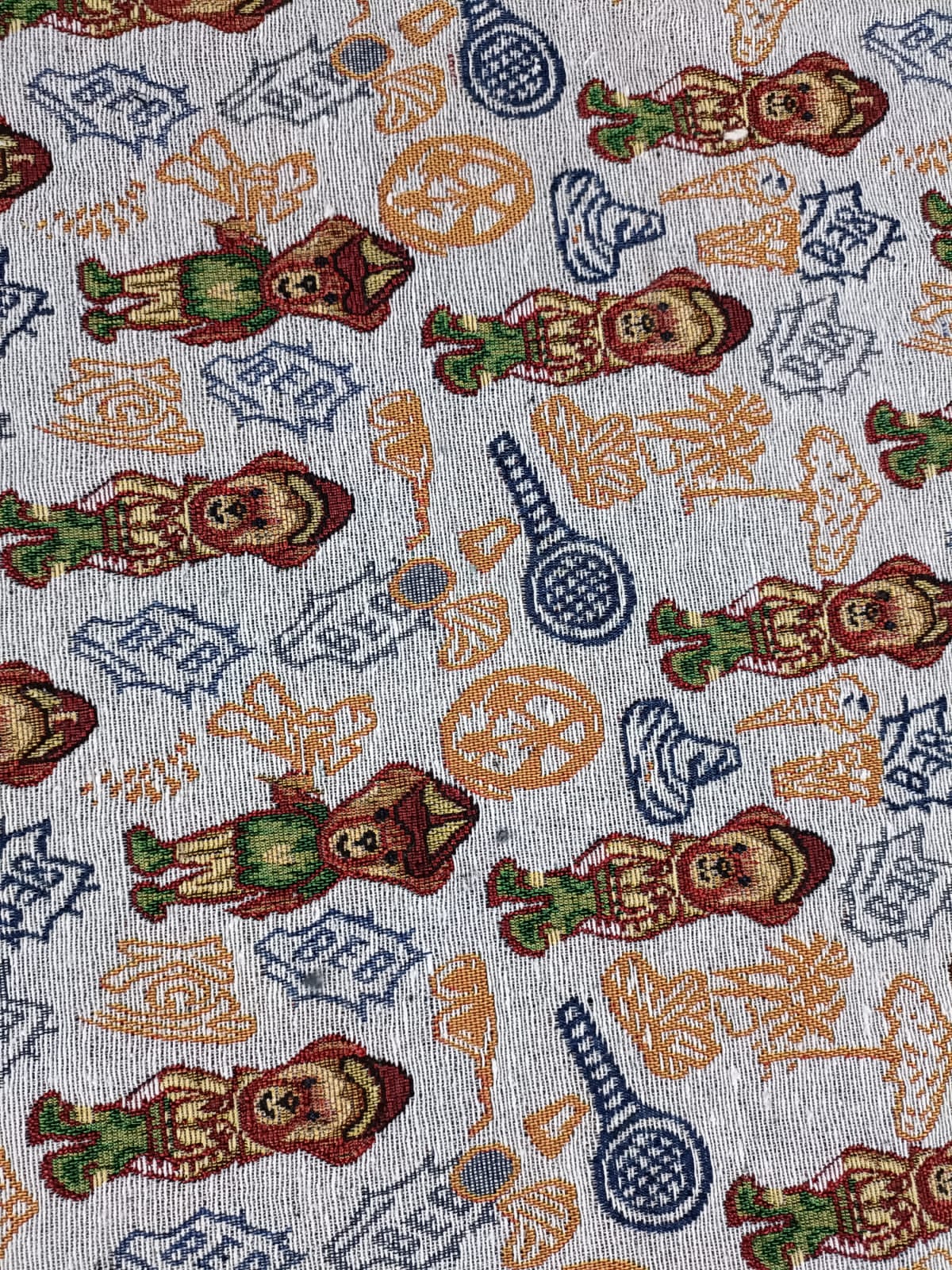 Poly cotton jacquard fabric in multicolor ANPCT740