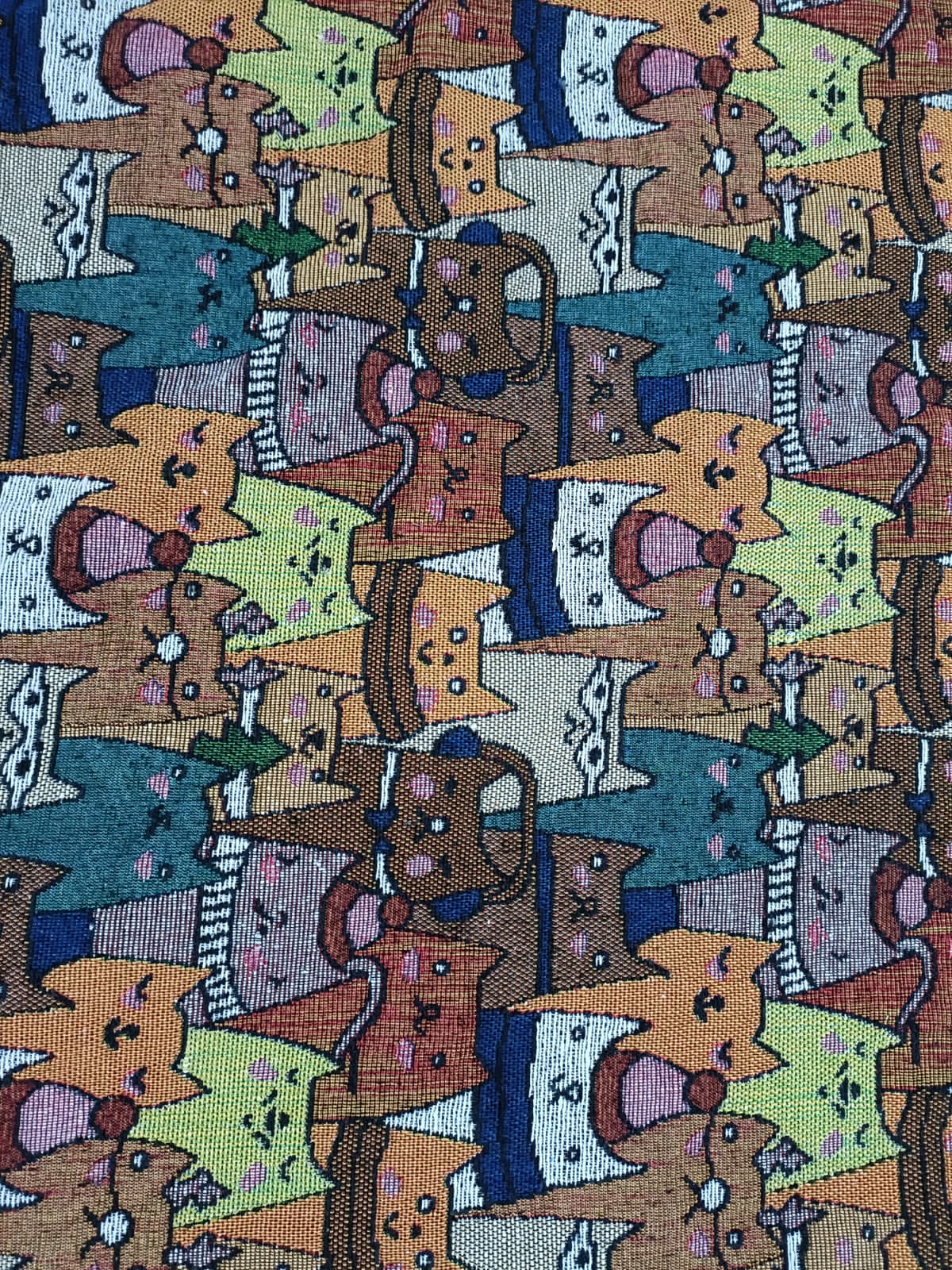 Poly cotton jacquard fabric in multicolor ANPCT741