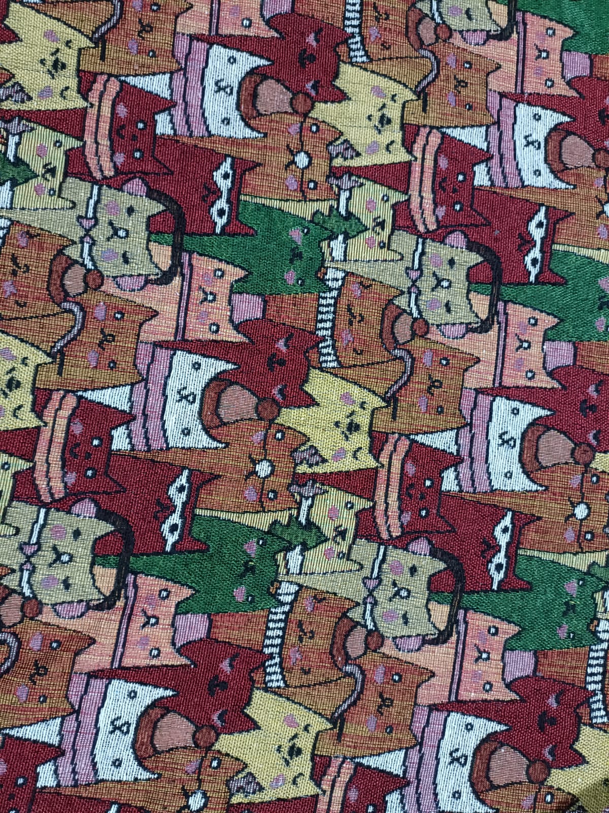 Poly cotton jacquard fabric in multicolor ANPCT742