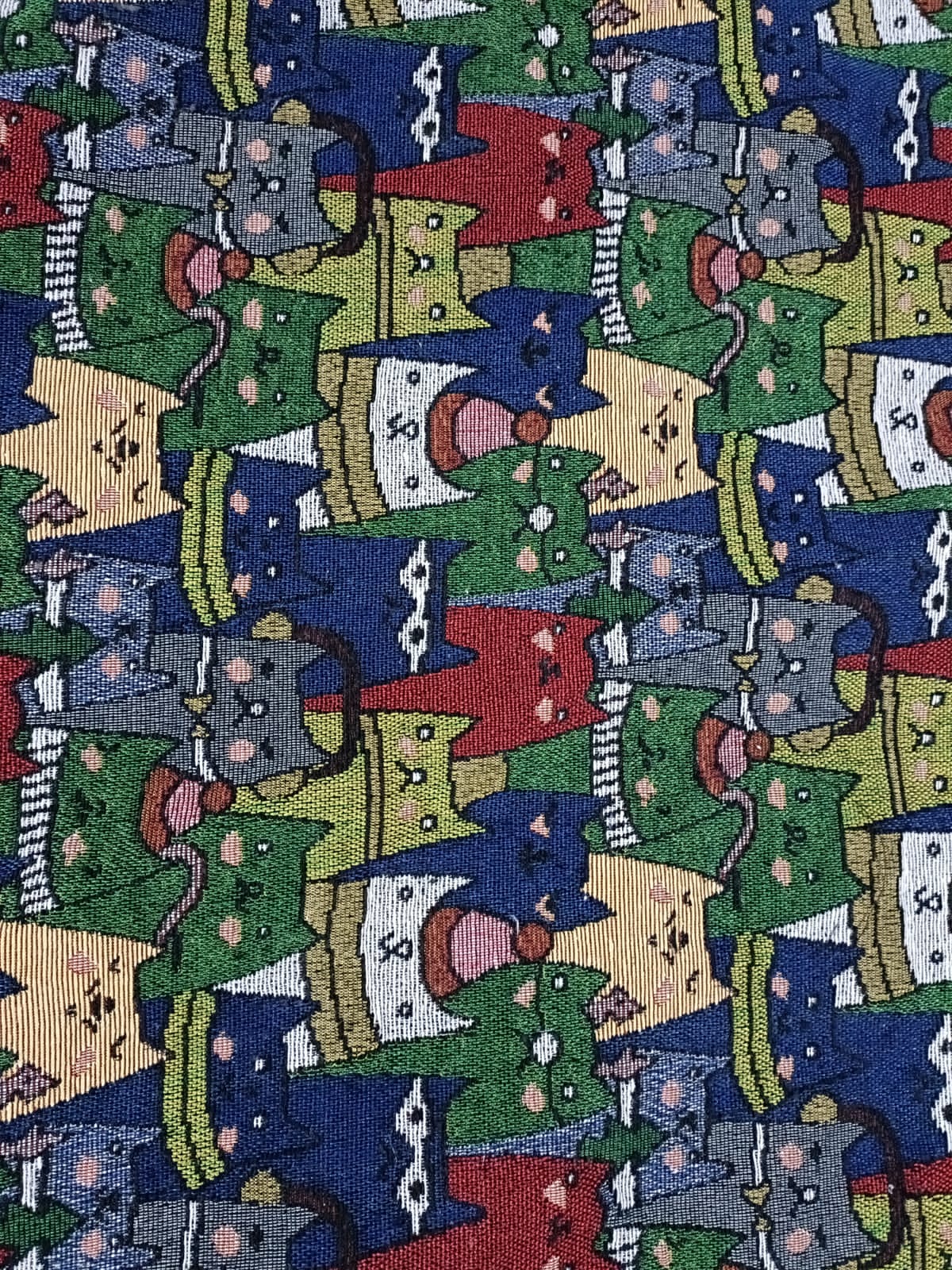 Poly cotton jacquard fabric in multicolor ANPCT743