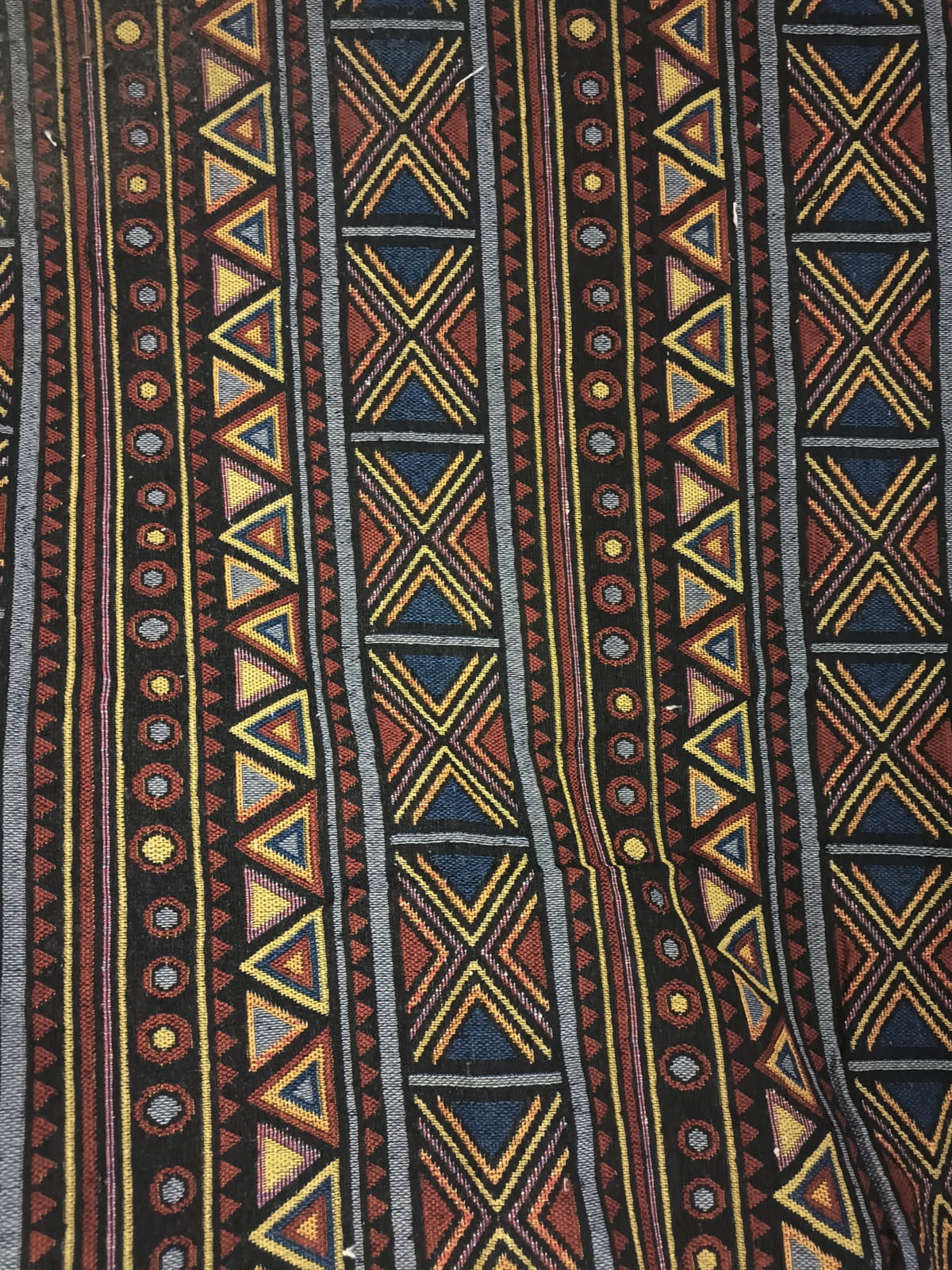 Poly cotton jacquard fabric in multicolor ANPCT747
