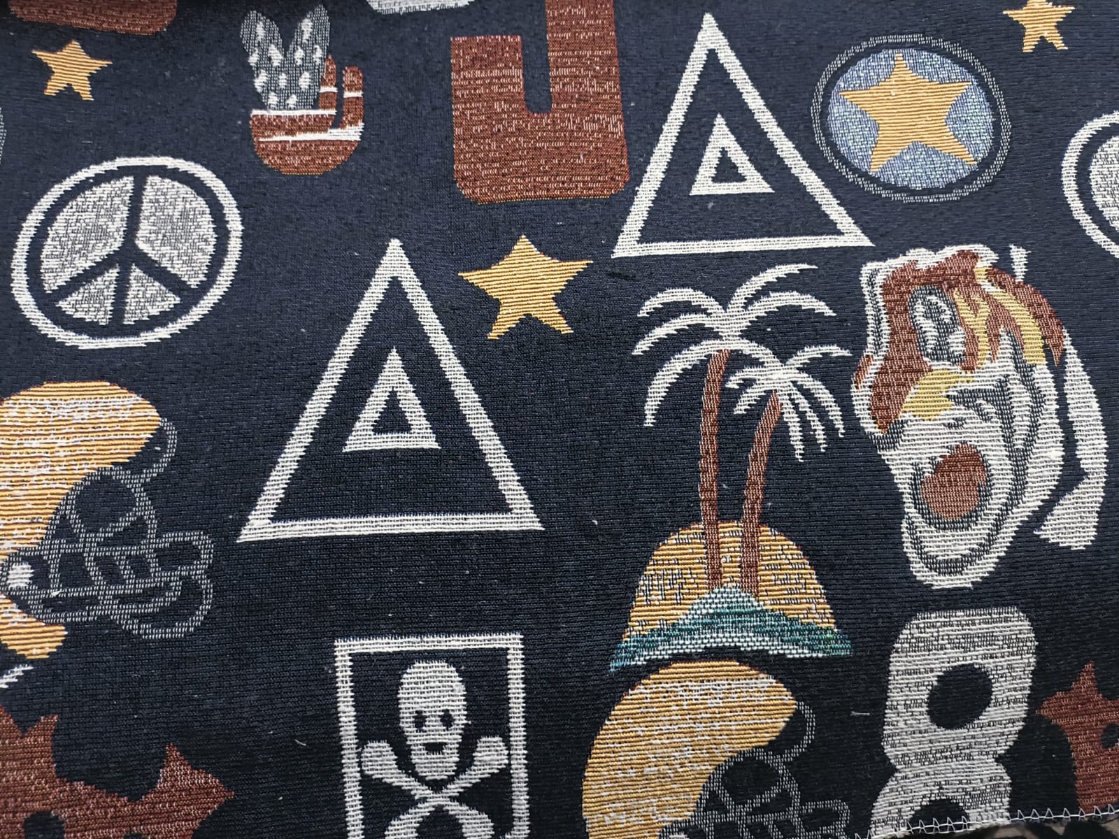 Poly cotton jacquard fabric in multicolor ANPCT751