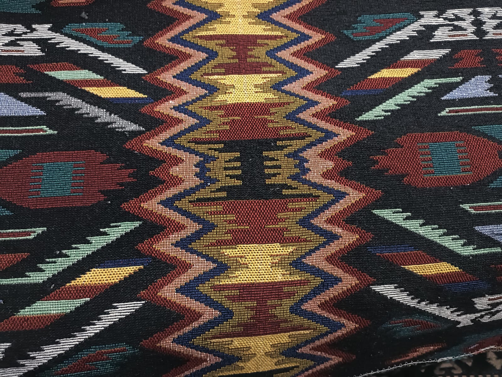 Poly cotton jacquard fabric in multicolor ANPCT752
